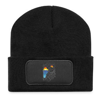 Escalier pour le paradis - Beanie recyclé à patch - noir - Devant