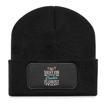 So sieht ein richtig cooler Florist aus Pflanzen - Recycelte Patch Beanie - Schwarz - Vorne