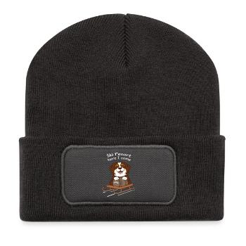 St. Bernard Dog - Recycled Patch Beanie - dark grey - Front
