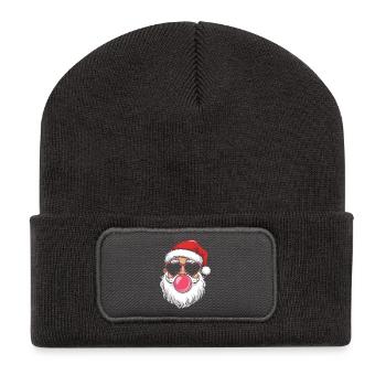 Cool Santa Christmas Trendy Funny - Recycled Patch Beanie - dark grey - Front