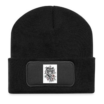 Le Tigre ne dort jamais - Beanie recyclé à patch - noir - Devant