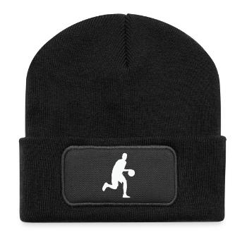 basket-ball - Beanie recyclé à patch - noir - Devant