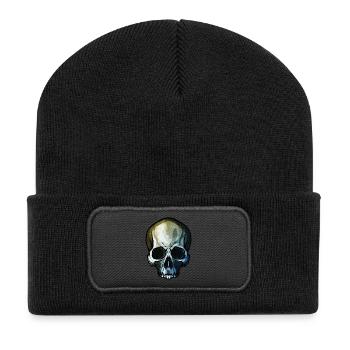Crâne - Beanie recyclé à patch - noir - Devant