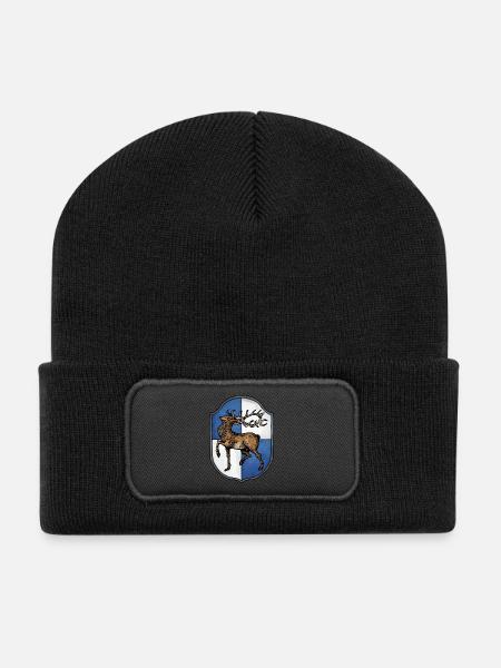 Coat of arms Hirsch - Recycled Patch Beanie - black