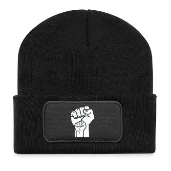 faust 2 - Recycelte Patch Beanie - Schwarz - Vorne