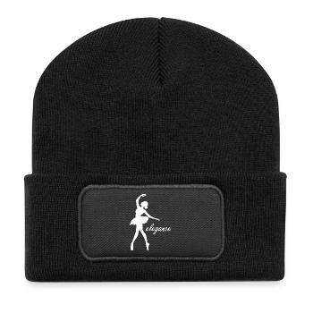 Ballerina Balletttänzerin Tanzen Ballett Geschenk - Recycelte Patch Beanie - Schwarz - Vorne
