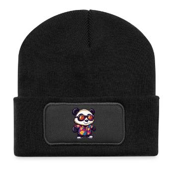 Panda Comic Cool Summer - Recycled Patch Beanie - black - Front