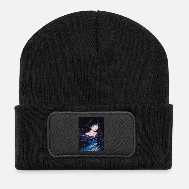 Klage der Gezeiten - Recycelte Patch Beanie - Schwarz
