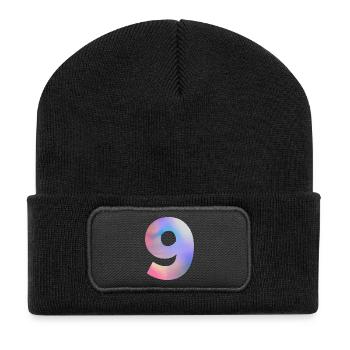 Colorful Number 9 - Recycled Patch Beanie - black - Front