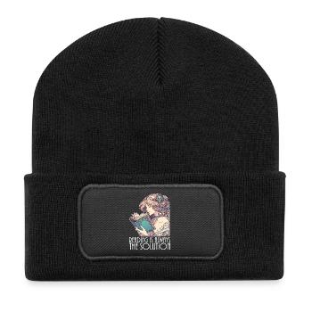 Book Books Reading Wife Solution Funny Gift - Recycled Patch Beanie - black - Front