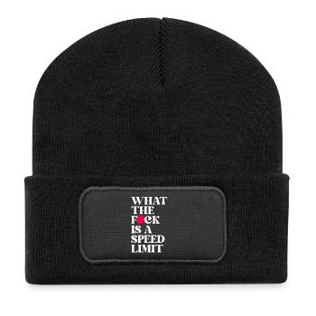 Voiture - Beanie recyclé à patch - noir - Devant