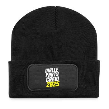 Malle Party Crew 2025 - Recycelte Patch Beanie - Schwarz - Vorne