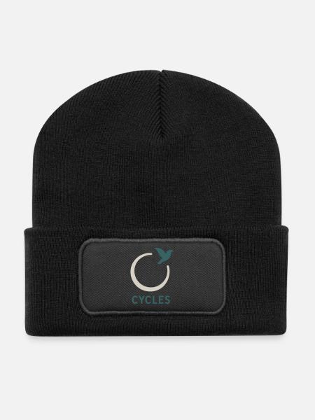 Cycles – The Shape of Change - Recycled Patch Beanie - black