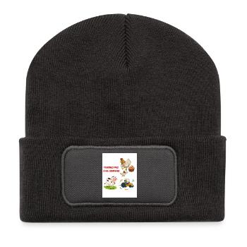Don't touch my campaign - Recycled Patch Beanie - dark grey - Front