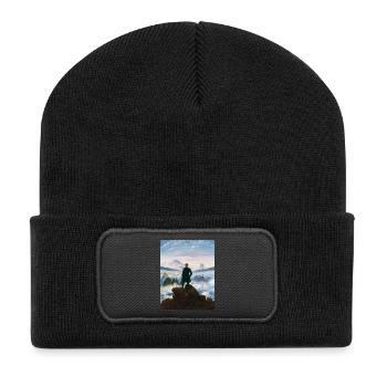Wanderer above the Sea of Fog Caspar David Friedrich - Recycled Patch Beanie - black - Front