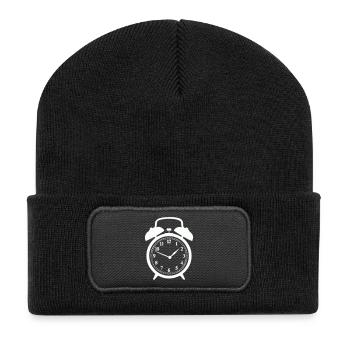 réveille-matin - Beanie recyclé à patch - noir - Devant