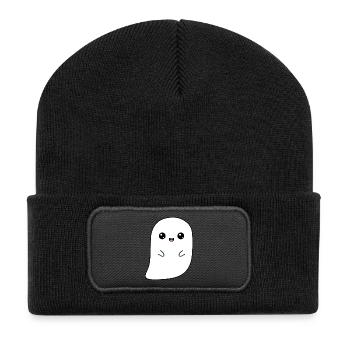 süßer Geist - Recycelte Patch Beanie - Schwarz - Vorne