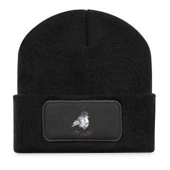 Oiseau en Style Aquarelle Charmant - Beanie recyclé à patch - noir - Devant