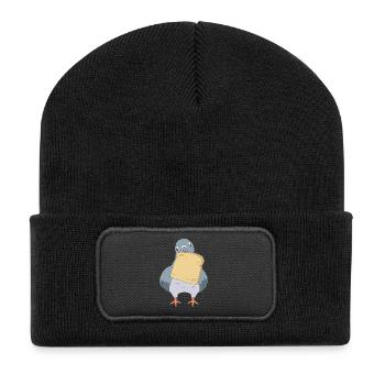 Pigeon Race Pigeon Pigeons - Beanie recyclé à patch - noir - Devant