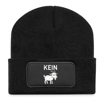 Lustiger Spruch Witzig Kein Bock Geschenkidee - Recycelte Patch Beanie - Schwarz - Vorne