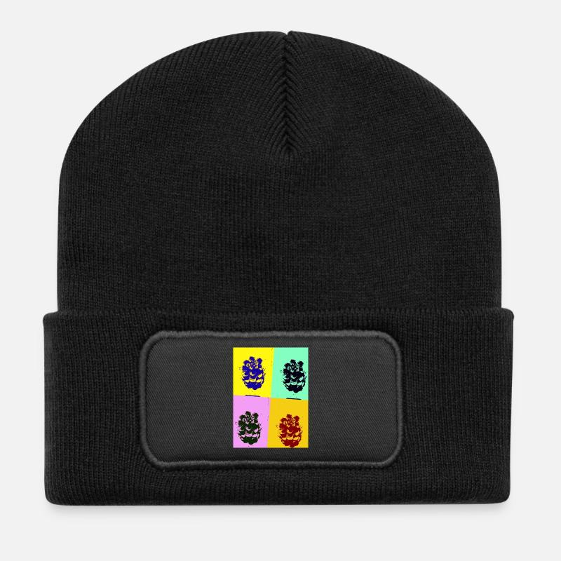 Tannenzapfen - Recycelte Patch Beanie - Schwarz