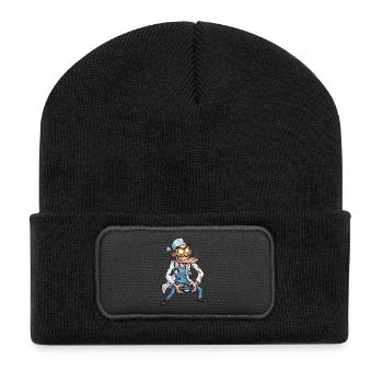 Mad Doctor Gamer | Gambles jour et nuit - Beanie recyclé à patch - noir - Devant