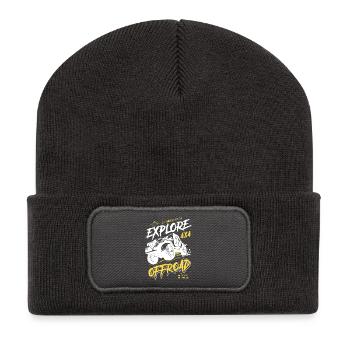 Aventure Tout-terrain Véhicule tout-terrain 4x4 - Beanie recyclé à patch - charbon - Devant