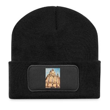 Frauenkirche zu Dresden - Recycelte Patch Beanie - Schwarz - Vorne
