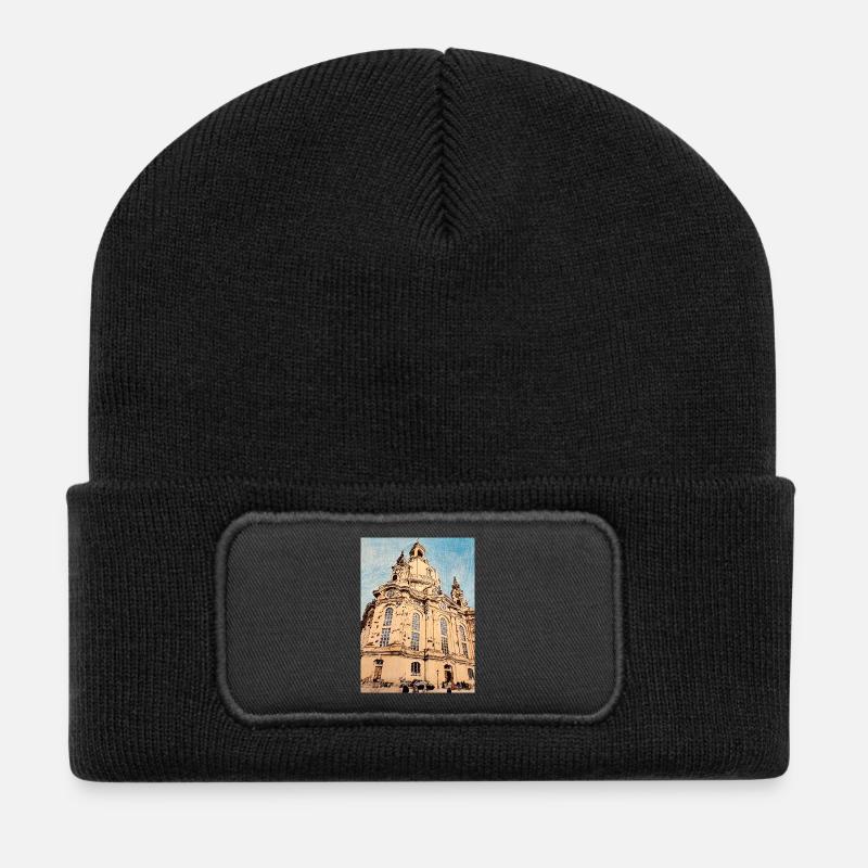 Frauenkirche zu Dresden - Recycelte Patch Beanie - Schwarz