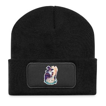 Old Wizard Magician – Unleash Your Inner Magic - Recycled Patch Beanie - black - Front