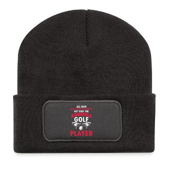 Only The Best Men Become Golf Player Quote - Recycled Patch Beanie - dark grey - Front