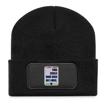 FUNNY OFFICE MEETING E-MAIL - Recycled Patch Beanie - black - Front