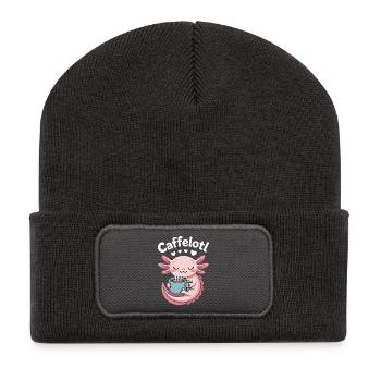 Caffelotl Axolotl Coffee Kawaii Funny - Recycled Patch Beanie - dark grey - Front