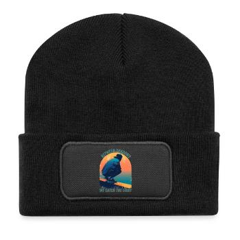 Entre Ombres et Lumière  - Beanie recyclé à patch - noir - Devant