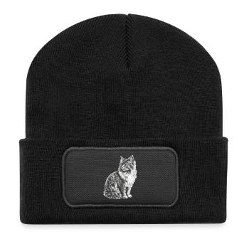 Cat - Recycled Patch Beanie - black - Front