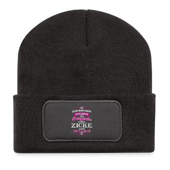 Lustiges Zicken Design - Recycled Patch Beanie - dark grey - Front