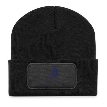 Windfoil Surfer Silhouette - Recycelte Patch Beanie - Schwarz - Vorne