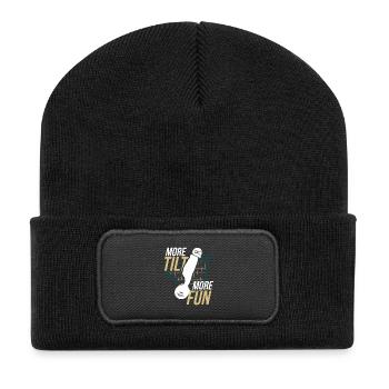 Plus d’inclinaison, plus de plaisir - Conception de monocycle électrique - Beanie recyclé à patch - noir - Devant