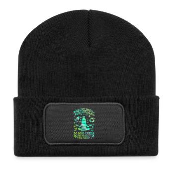 Recycling Is Reincarnation for Things - Recycled Patch Beanie - black - Front