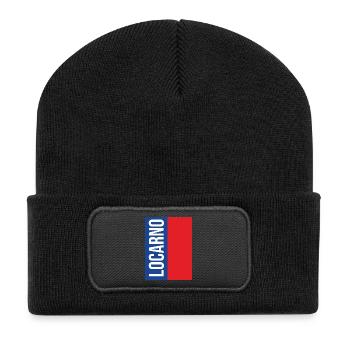 Traditional Ticino souvenir - Recycled Patch Beanie - black - Front