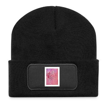 Abstract Pink Reflections - Recycled Patch Beanie - black - Front