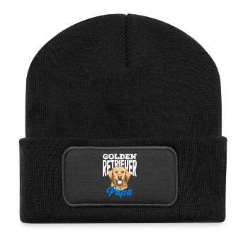 Golden Retriever Propriétaire Cadeau Propriétaire - Beanie recyclé à patch - noir - Devant