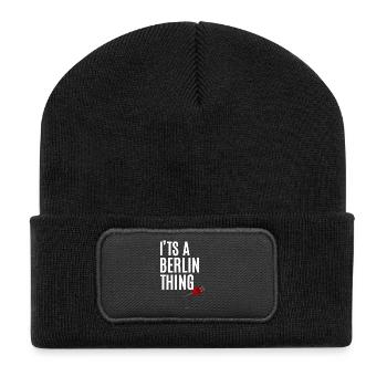 Berlin Thing Réveillon du Nouvel An - Beanie recyclé à patch - noir - Devant