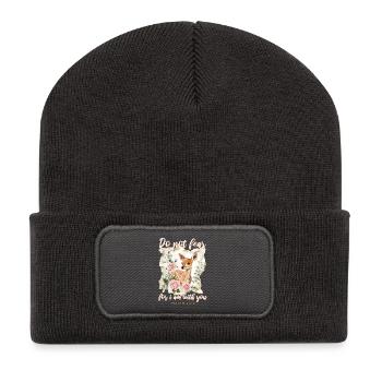 Deer Bible Verse Christian - Recycled Patch Beanie - dark grey - Front