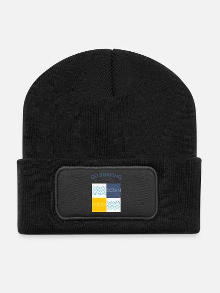 Go surfing and chill - Recycelte Patch Beanie - Schwarz