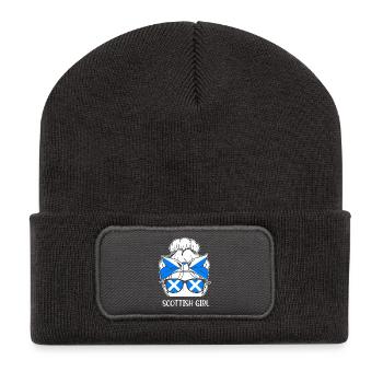 Scotland Scots Scottish Scots - Recycled Patch Beanie - dark grey - Front