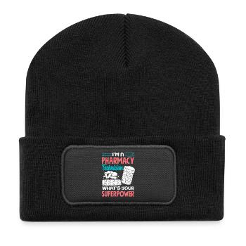 Apotheker Pharmazeutisch-technischer - Recycelte Patch Beanie - Schwarz - Vorne