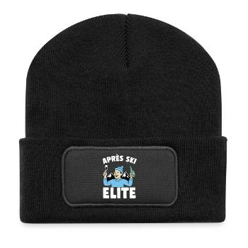 Après Ski Elite Celebration - Recycled Patch Beanie - black - Front