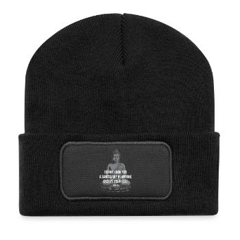 Self Sanctuary Buddha Quote Design - Recycled Patch Beanie - black - Front