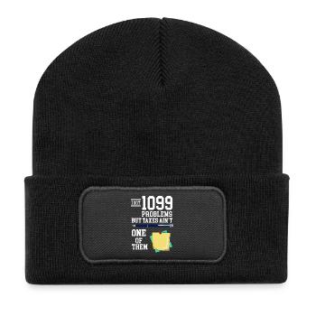 Graphisme humoristique humoristique fiscal des problèmes drôle 1099 - Beanie recyclé à patch - noir - Devant